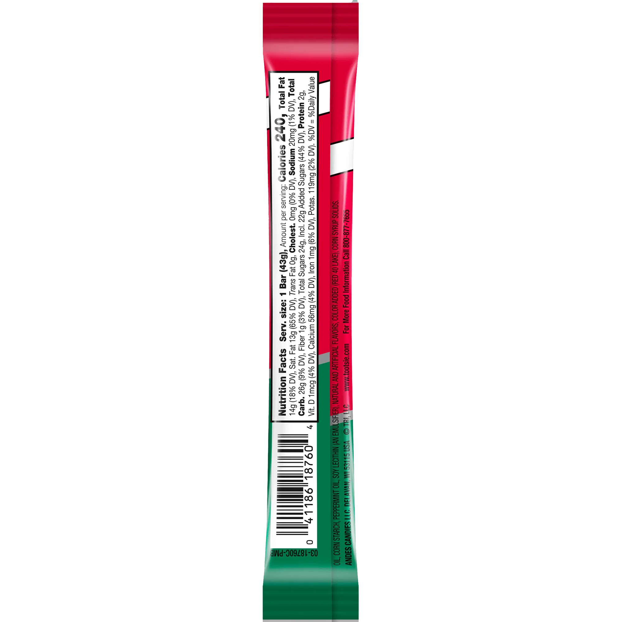 Andes Peppermint Bark Snap Bar  (1.5 oz. Bar) - Image 2