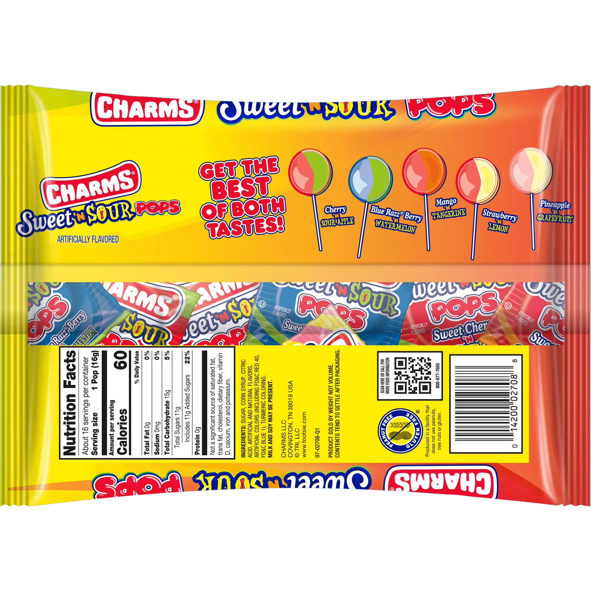 Charms Assorted Sweet 'N Sour Pops (9 oz. Bag) - Image 3