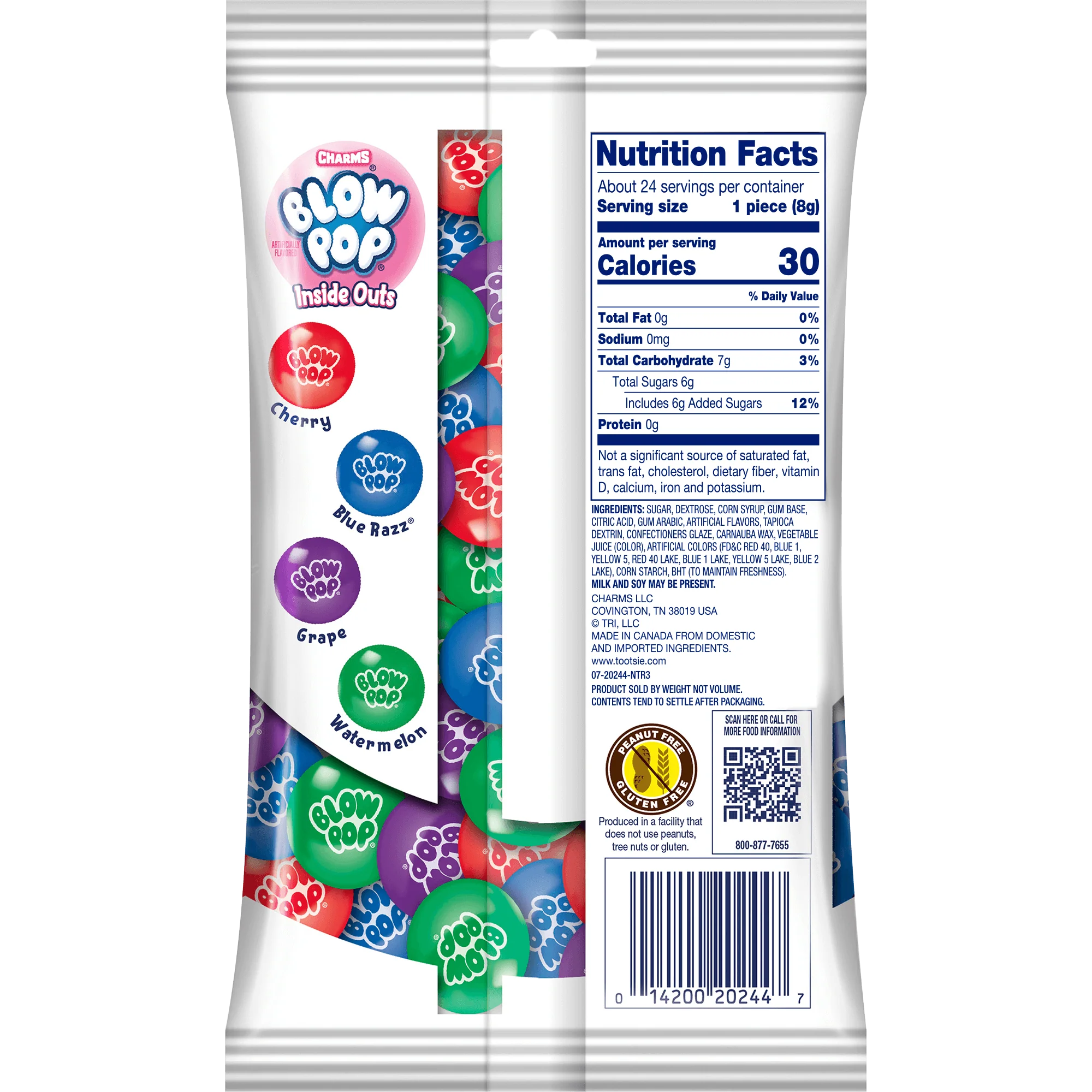 Charms Blow Pop Inside Outs Assorted Gumball Flavors (7oz. Bag) - Image 2