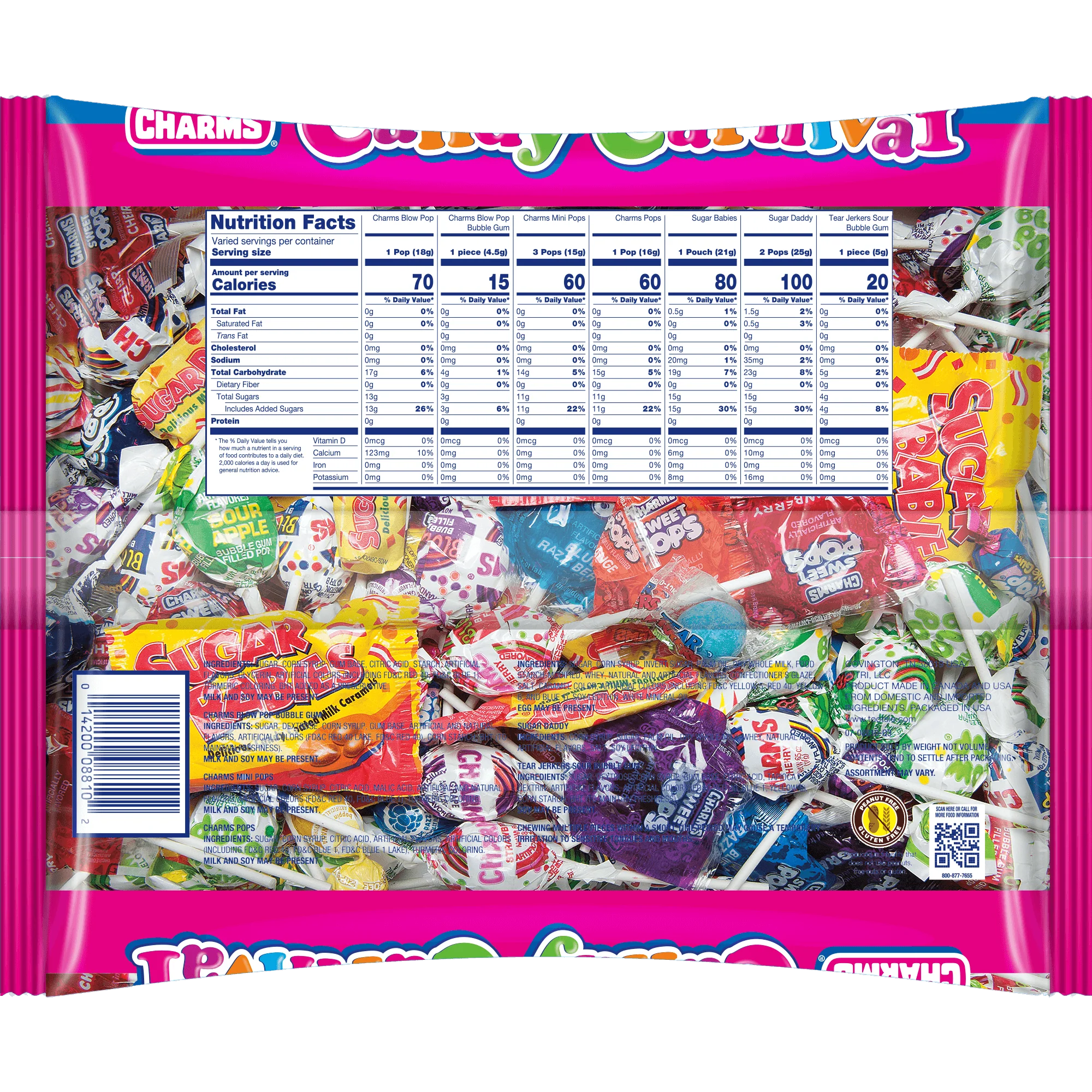 Charms Candy Carnival Assorted Candies Fun Size (44 oz. Bag) - Image 3