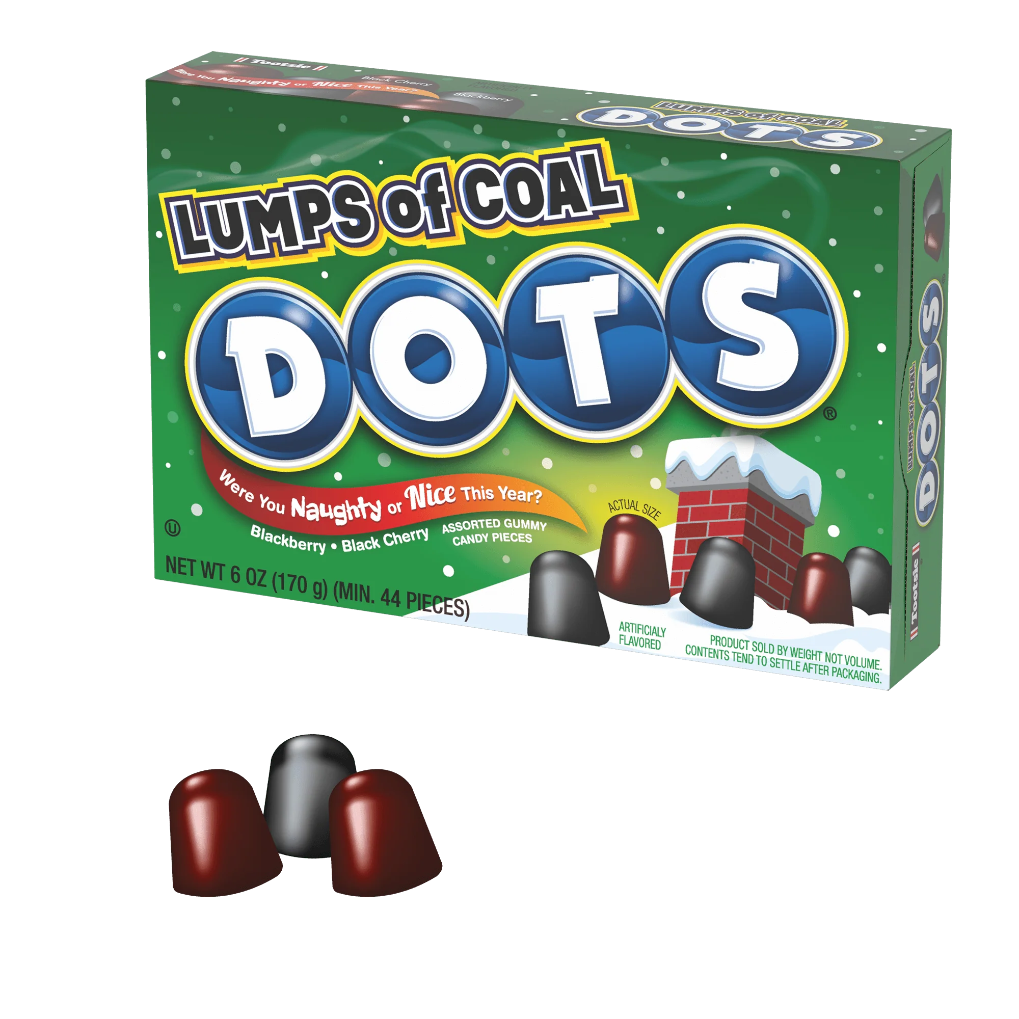 DOTS Lumps of Coal Gumdrops (6 oz. Box)
