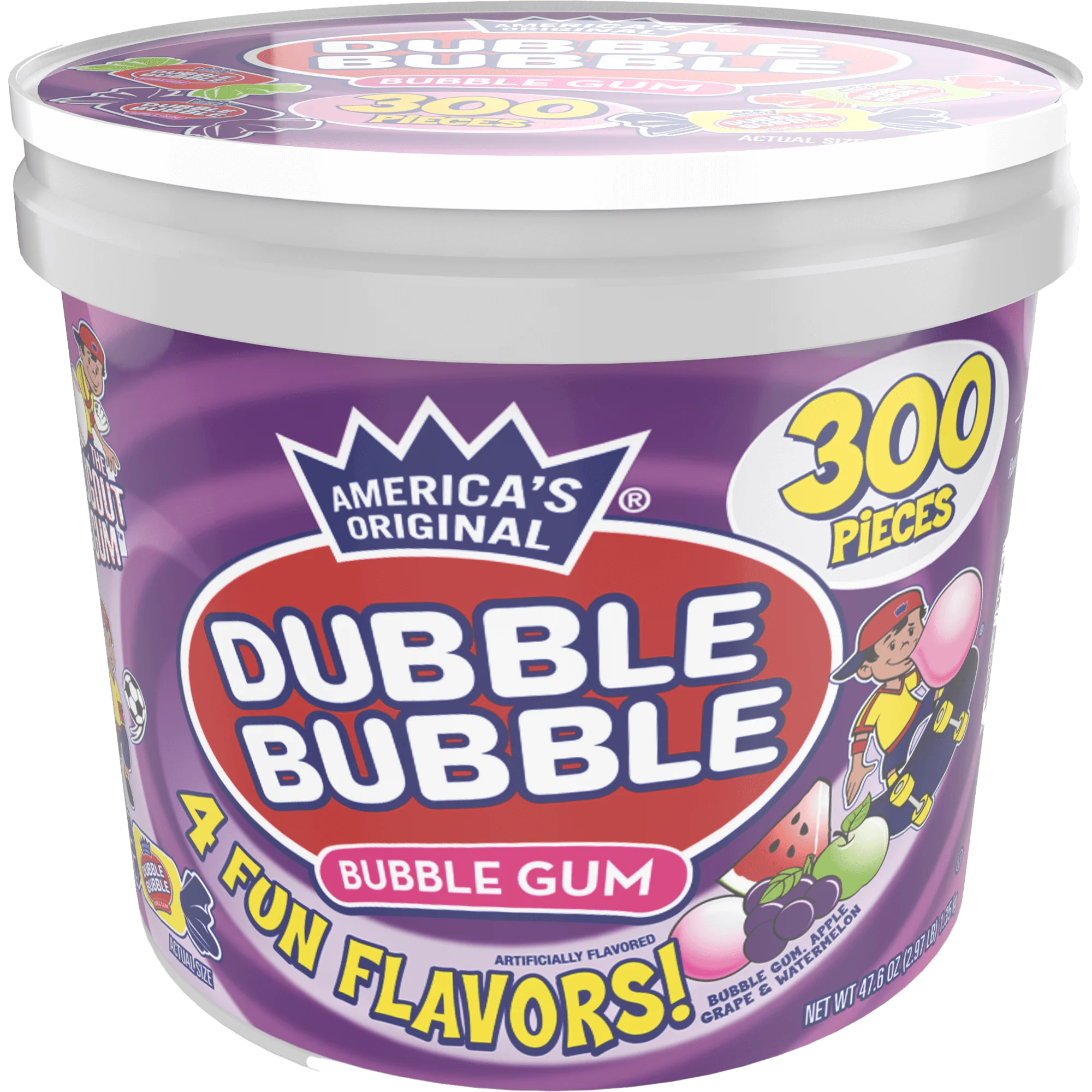 Dubble Bubble Assorted Twist (47.6 oz. / 300 ct. Tub) - Image 3