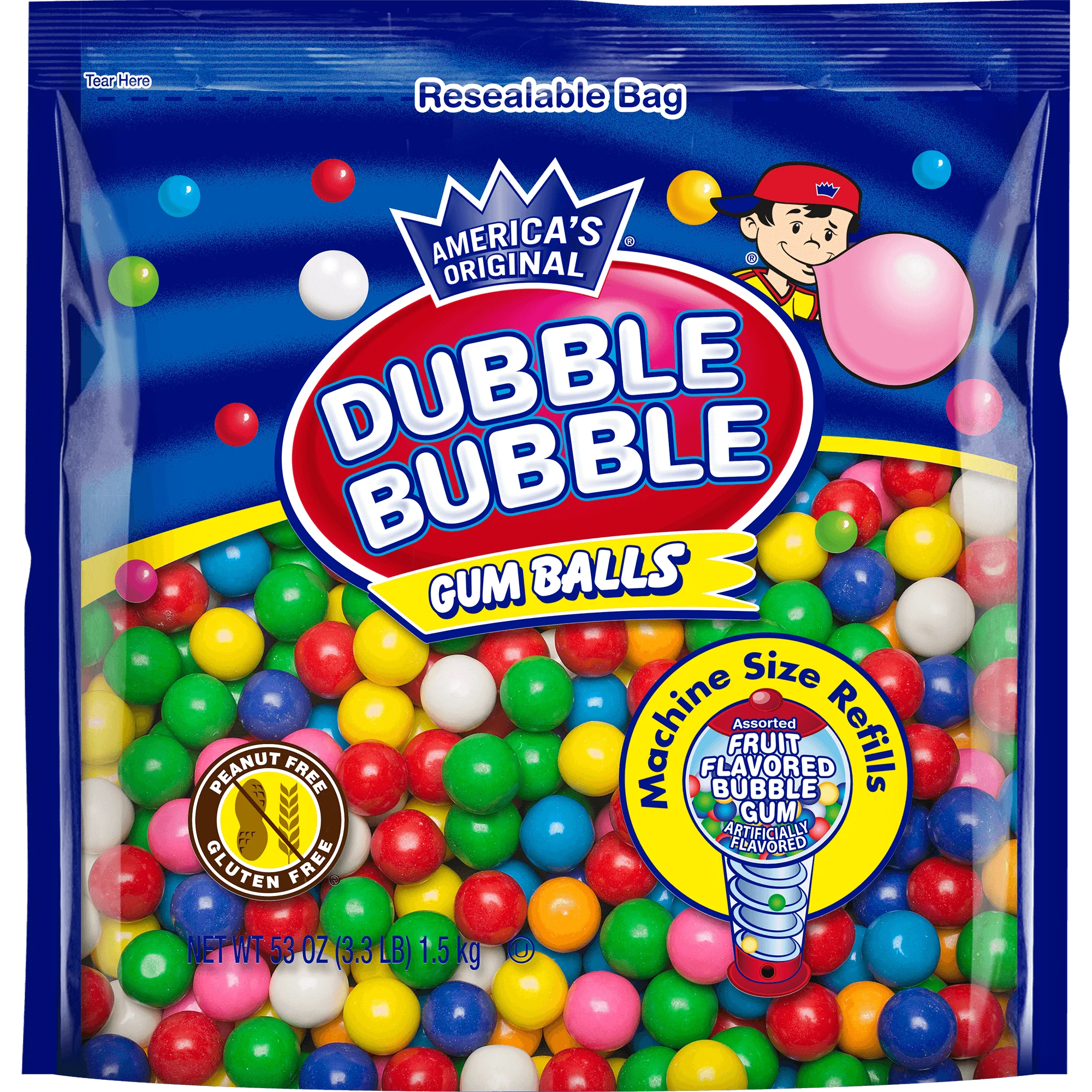 Dubble Bubble Gumballs (3.3 lb Pouch)