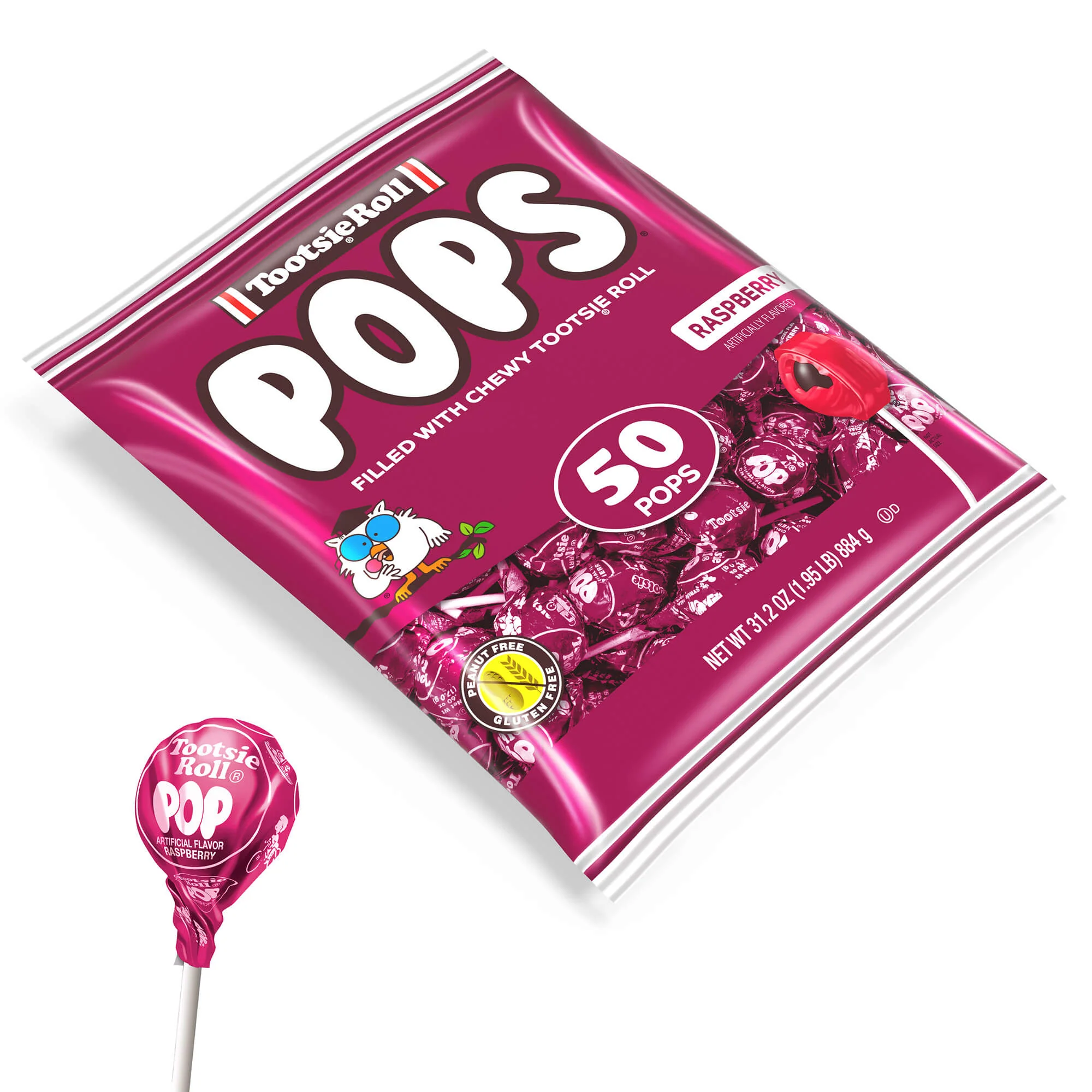 Tootsie Pops Raspberry Flavor, 50 ct. Bag - Image 3